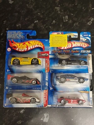 Hot Wheels Ferrari Joblot Bundle x6. 308, F430 Spider, 156, 333sp, Tooned 360 - Image 1 of 4