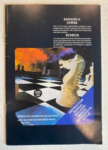 Sargon Chess II 2 for Commodore Vic-20 Instruction Booklet Manual Only BILINGUAL - Bild 1 von 9