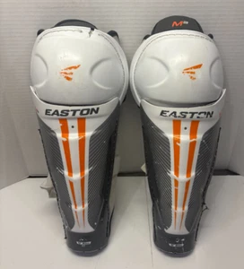 Easton Mako M3 Shin Guards - 12" 30CM Orange/White/Gray - Picture 1 of 5