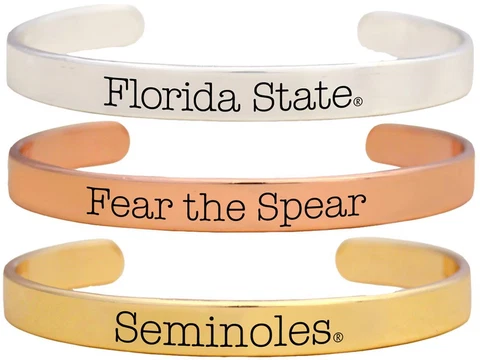 Florida State Seminoles Fear the Spear Tri Tone Bracelet Set Choose 1 or all 3 Cover