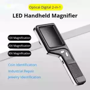 30X Handheld Digital Microscope Magnifying Glass Led UV Light f Reading Jewelry - Picture 1 of 9