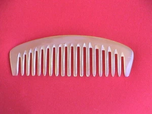 5" STURDY WIDE BLUNT TOOTHED OX HORN COMB - FOR ALL HAIR TYPES! NEW! - Picture 1 of 1