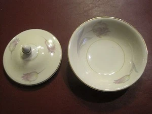 Nautilus Eggshell Tulipanes Postre Cuenco Tapa Lote - Imagen 1 de 6