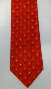 Jos. A. Bank Made In Italy Krawatte Rot Geometrisch Strukturiert 100 % Seide Neu ohne Etikett - Bild 1 von 4