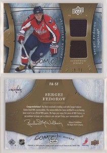 2009-10 Upper Deck Artifacts Frozen Copper /50 Sergei Fedorov #FA-SF HOF