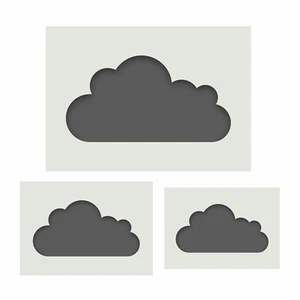 Cloud Stencils, 3 piece stencil kit, stencils for Wall Art, Home Decor. LOT 1 - Picture 1 of 6
