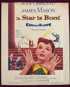 STAR IS BORN POSTER 1954 JUDY GARLAND JACK CARSON WINDOW CARD - Picture 1 of 4