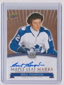 17-18 2017-18 Toronto Maple Leafs Centennial Maple Leaf Marks #MLMET Thompson