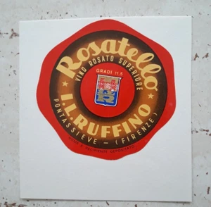 Etichetta da Collezione Originale Vino Vintage Rosarello I. L. Ruffino  - Picture 1 of 1