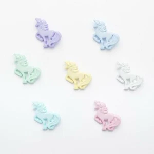 Unicorn Shank Buttons 30mm 7 Shades Children's Girls Dress - Picture 1 of 8
