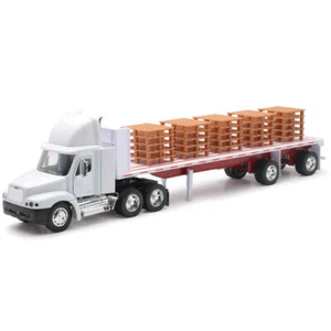 Nuovo Ray 1/32 Freightliner classe secolo semicamion e pallet pressofuso bianco 10593 - Foto 1 di 2
