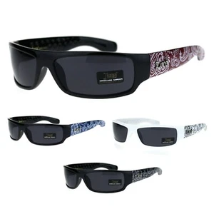 Locs Bandana Arm Mad Dog Hardcore Gangster Cholo Narrow Rectangular Sunglasses - Picture 1 of 17