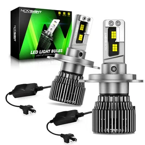 Pair Canbus H4 9003 LED Headlight Bulbs Kit 100W 6500K Dual Hi/Lo High Low Beam - Picture 1 of 15