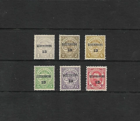 Luxembourg Precancels: Typographed; With 1913 Date; 6 Different; CV $24.75 Cover