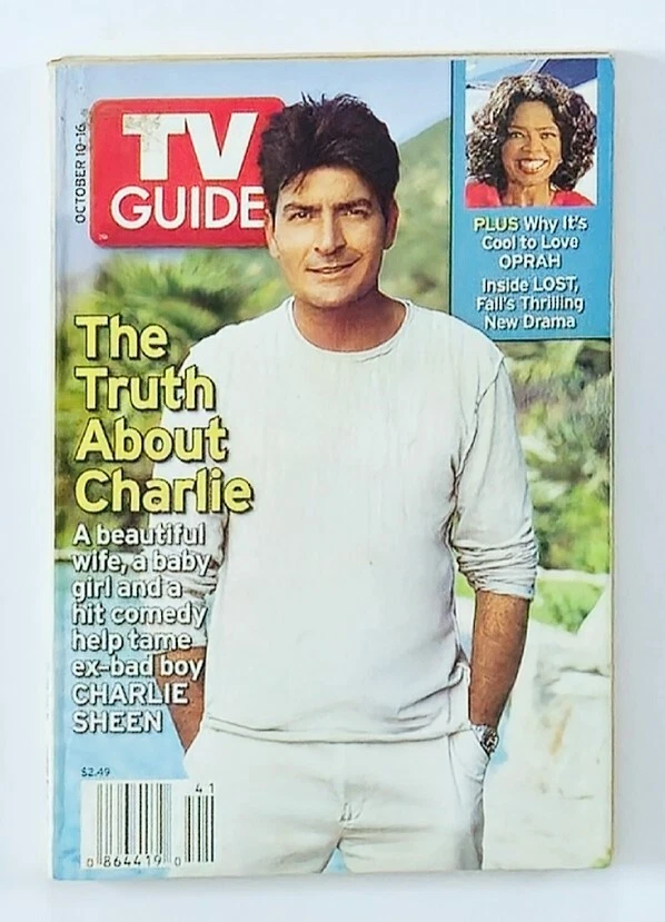 TV Guide Magazine October 10 2004 Charlie Sheen Western NY State Ed. No Label Foto 1 de 1