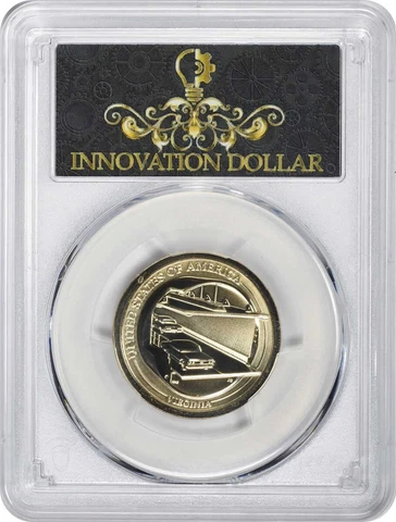 2021-S American Innovation Dollar VA CBBT Reverse Proof PR70 First Strike PCGS Cover