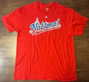 Max Scherzer #31 2018 MLB All Star Game National League T-Shirt Red Size Large - Picture 1 of 6