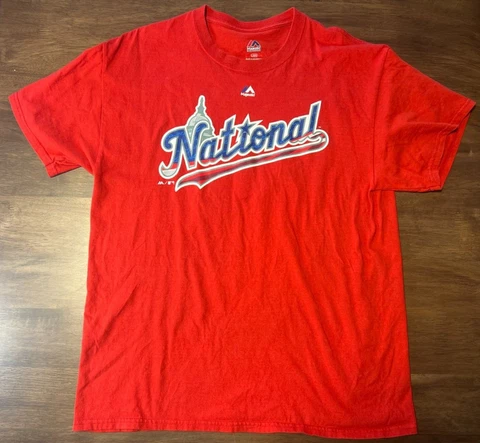 Max Scherzer #31 2018 MLB All Star Game National League T-Shirt Red Size Large Cover