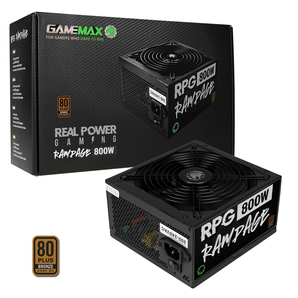 Game Max 800W Bronze ATX PSU Power Supply RPG RAMPAGE 80+  GMXRPG800 - Image 1 of 1