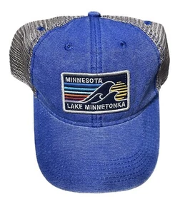 Minnesota Lake Minnetonka Embroidered Patch Adjustable Trucker Hat New! - Picture 1 of 15