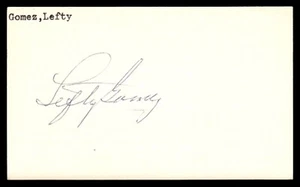 Lefty Gomez Baseball Signed Auto Autograph 3 x 5 Index Card No COA - Picture 1 of 2