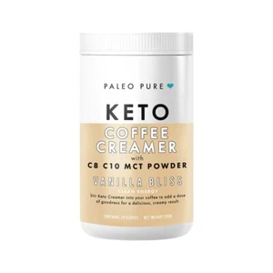 New Paleo Pure Keto Coffee Creamer Vanilla Bliss 250g with C8 C10 MCT Powder - Picture 1 of 2