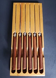 Vintage A. Petre & Co Sheffield England Steakmesser mit Holzetui Set (6) - Bild 1 von 6