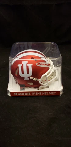 INDIANA HOOSIERS MATTE RED REPLICA MINI HELMET NCAA RIDDELL Cover