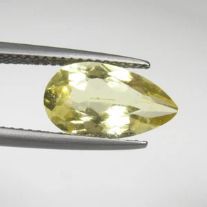 3.10 Ct Natural Top Luster Yellow Beryl Flawless Stunning Pear Cut-A1232 - Picture 1 of 2