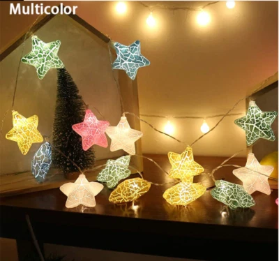 LED Crack Star Fairy Lamp Christmas Tree String Twinkle Flash Indoor Decor Light - Image 1 of 4