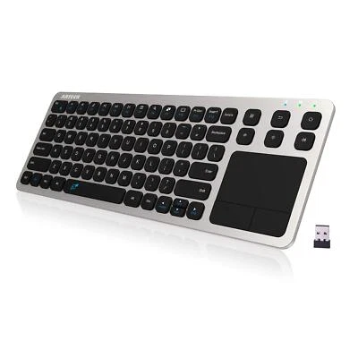 	Wireless Keyboard 2.4G Touch TV with Easy Media Control Built-In Touchpad Mo... - Image 1 of 4