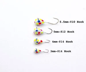 Señuelos cuentagotas plantillas de tungsteno 3 mm 4 mm 5 mm 12 colores brillantes surtidos para hacer viudas - Imagen 1 de 24
