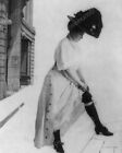 Victorian Lady Hides Money In Garter 8" - 10" B&W Photo Reprint