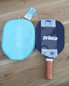 Prince Pickleball Pro Navy Blue Paddle & Light Blue Paddle Cover Both New - Picture 1 of 8