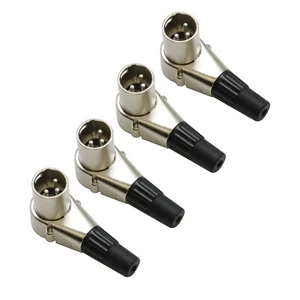 Conector de ángulo recto macho XLR de 3 pines ajustable de 4 piezas 7 posiciones de ángulo - Imagen 1 de 8