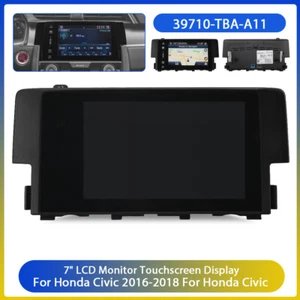Display Navigazione LCD 7" Touch Screen per Honda Civic 2016-2018 39710-TBA-A11 - Foto 1 di 9