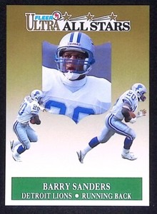 Barry Sanders - 1991 Fleer Ultra All Stars #1 - Lions