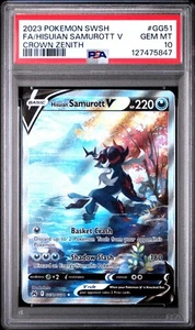 PSA 10 GEM MINT Hisuian Samurott V GG51/GG70 Pokemon Corona Zenith - Foto 1 di 1