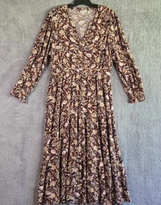 Wonderly Tiered Maxi Dress Floral Boho Prairie Cottagecore Size L - Picture 1 of 12