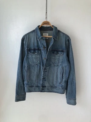 Rag & Bone Denim Tracker Jacket Distress Jeans Fire Island Made In USA Size L - Image 1 of 4