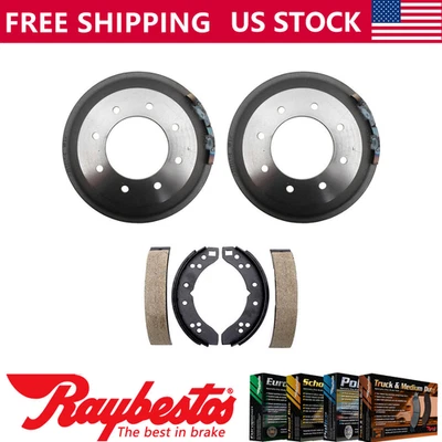 Kit de tambores de freno traseros y zapatas de freno para Ford F-250 1980-1985 - Raybestos Foto 1 de 4