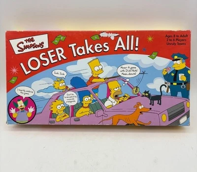 The Simpsons Loser Takes All Party Game COMPLETE RoseArt 2001 Homer Bart Marge - Image 1 of 4
