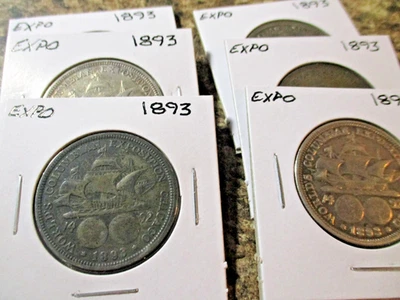 1893 COLUMBIA EXPO HALF DOLLAR 1 COIN     AA - Image 1 of 3