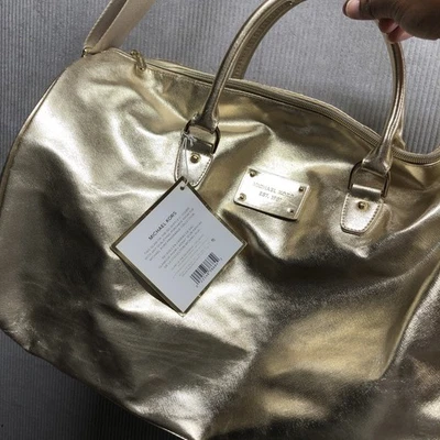 Michael Kors Free With Purchase Gift Duffle Bag Gold NWD  - Image 1 of 4
