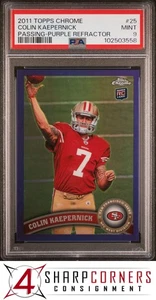 2011 TOPPS CHROME PURPLE REFRACTOR #25 COLIN KAEPERNICK RC #/499 PSA 9 - Picture 1 of 2