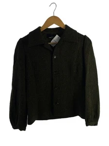 USED TAILORED JACKET M WOOL KHK PLAIN GOOD 2-S-5CF3 - Picture 1 of 5