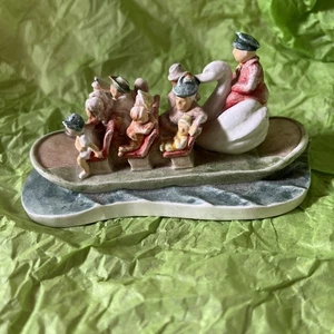 Vintage Sebastian Miniatur Schwanenboot Boston Public Garden Keramik Figur 1950 - Bild 1 von 5