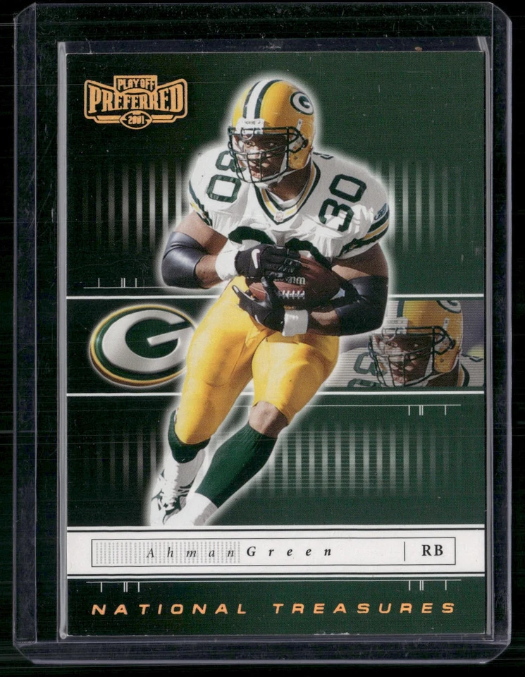 2001 Playoff Preferred #70 Ahman Green National Treasures Gold #/100 - Image 1 of 2