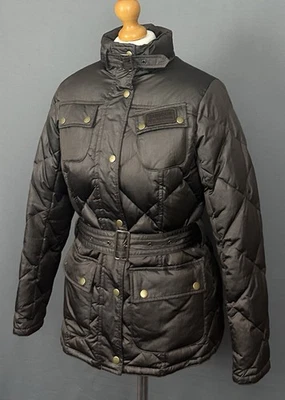 BARBOUR NATION DOWN JACKET - BROWN PUFFER COAT - Women's Size UK 10 - Image 1 of 4