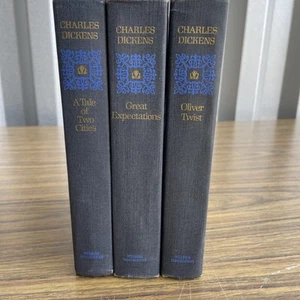 Charles Dickens Oliver Twist Tale of Two Cities Great Expectations Set Of 3 H.C - Picture 1 of 15